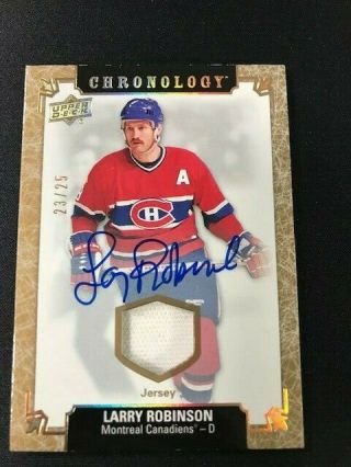 2018 - 19 Ud Chronology Larry Robinson Patch Auto Gold /25