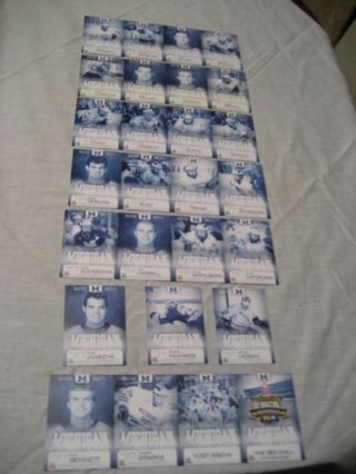 2010 - 11 Michigan Hockey Card Team Set Of 27 Dif Sga