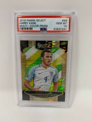 2016 - 17 Panini Select Soccer Multi Color 99 Harry Kane England Psa 10