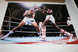 Larry Holmes & Gerry Cooney Dual Signed 11x14 Color Photo Jsa Certified