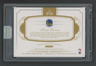 2017 - 18 Flawless Ruby Kevin Durant Warriors Logo Patch AUTO 5/15 2