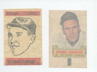 1965 And 1966 Topps Transfers Rub Offs Baltimore Orioles Brooks Robinson Nm