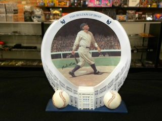 Yankee Stadium 75th Anniversary Babe Ruth Sculptural Plate By Bradford Exchange