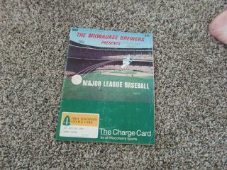 1968 Baltimore Orioles Vs Chicago White Sox Autographed Game Program @ Milwaukee