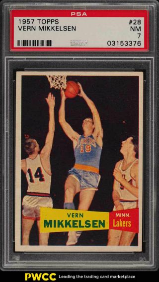 1957 Topps Basketball Setbreak Vern Mikkelsen Sp Rookie Rc 28 Psa 7 Nrmt (pwcc)