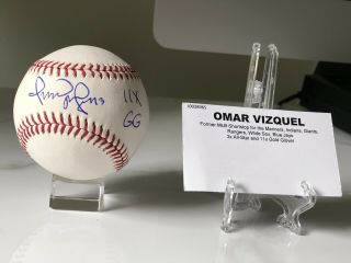 Omar Vizquel Autographed Signed Baseball Cleveland Indians Tristar