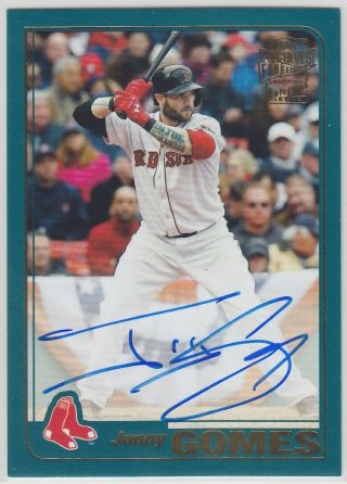 2019 Topps Archives Jonny Gomes Auto Fan Favorites Autograph Card 2001 Red Sox