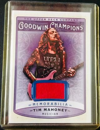2019 Ud Goodwin Champions Tim Mahoney Memorabilia Relic Jersey M - Tm Musician