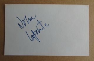 Normand Lapointe Signed Autograph 3x5 Index Card Wha 1975 Cincinnati Stingers