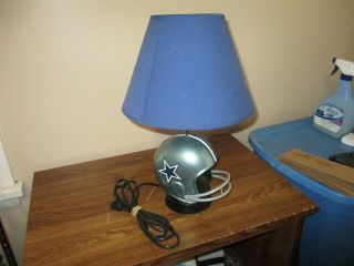 Dallas Cowboys Vintage Mini Football Helmet Lamp 1973