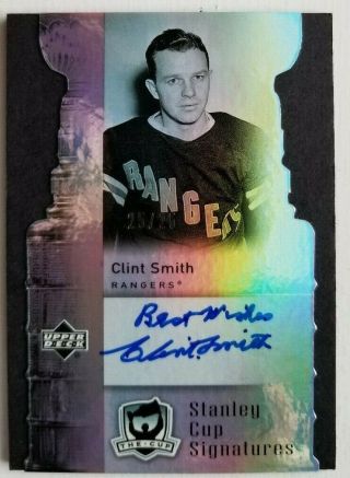 2006 - 07 Clint Smith (nyr) Upper Deck The Cup Stanley Cup Signatures 25/25