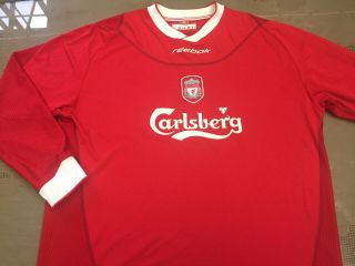 2002 Liverpool Long Sleeve Football Soccer Shirt Jersey 2xl 46 " 48 " Owen Era