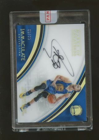 2016 - 17 Immaculate Marks Of Greatness Stephen Curry Warriors Auto 35/35