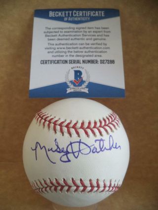 Mickey Hatcher Los Angeles Dodgers Signed Autograph Ml Baseball Beckett D27288