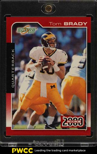 2000 Score Football Tom Brady Rookie Rc Auto 316 (pwcc)