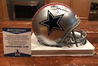 Duane Thomas Autographed Dallas Cowboys Riddell Throwback Mini Helmet Beckett
