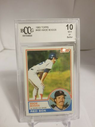 1983 Topps 498 Wade Boggs Bccg Or Better Baseball Card
