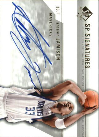2003 - 04 Sp Authentic Signatures Basketball Card Aja Antawn Jamison Auto