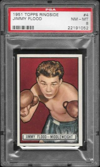 1951 Topps Ringside Boxing 4 Jimmy Flood Psa 8 Nm - Mt Registry Set Break