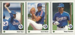 1989 Upper Deck Texas Rangers 31 - Card Team Set Nolan Ryan Julio Franco
