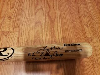 Tony Oliva Hof Autographed Signed Rawlings Pro Model Baseball Bat