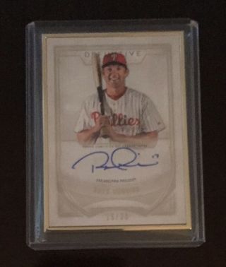 Rhys Hoskins 2019 Topps Definitive Gold Framed Auto 15/30 Phillies