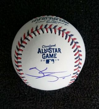Detroit Tigers - Shane Greene Signed 2019 All - Star Logo Baseball Cleveland