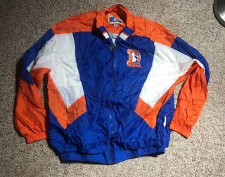 Vintage 90s Denver Broncos Starter Big Logo Windbreaker Jacket Men’s Size Xxl