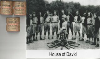 House Of David Baseball Team 8x10 Photo Plus 3 1930 Tickets