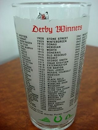 1973 Kentucky Derby 99 Julep Beverage Glass Secretariat Winner 2