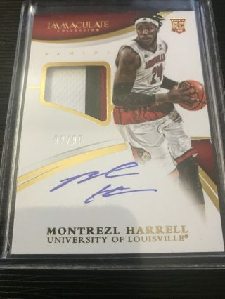 2015 Immaculate Montrezl Harrell 3 - Color Patch Signed Auto True Rpa 92/99