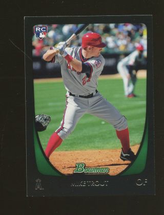 2011 Bowman Draft 101 Mike Trout Angels Rc Rookie