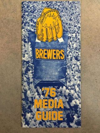 1976 Milwaukee Brewers Media Guides Baseball