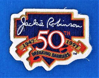 1997 Jackie Robinson Breaking Barriers 50th Anniversary Mlb Patch