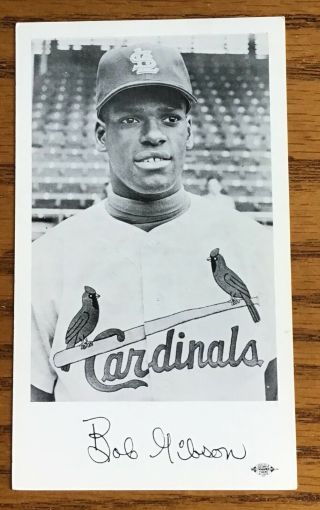 Bob Gibson St.  Louis Cardinals Team Issue Postcard.