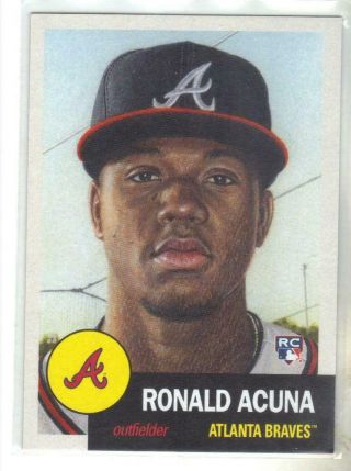 2018 Topps Living Set Ronald Acuna (rc) Rookie Card 19 Atlanta Braves Roy