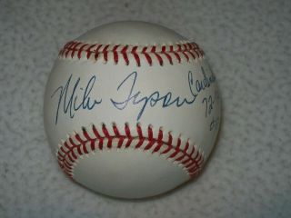 Mike Tyson Inscribed Autographed Signed Baseball Cubs Cardinals