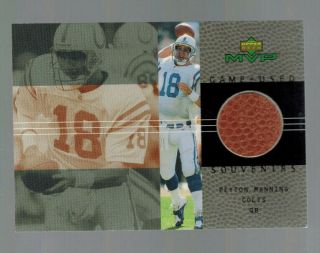 Peyton Manning 2000 00 Upper Deck Mvp Game Souvenirs Football Relic