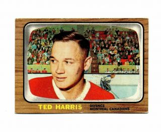 1966 - 67 Topps Hockey Set Break Card 69 Ted Harris (montreal Canadiens)