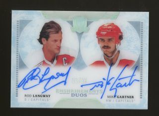 2017 - 18 The Cup Enshrinements Rod Langway Mike Gartner Dual Auto 11/25