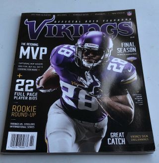 2013 Minnesota Vikings Yearbook Adrian Peterson Program Book Ad