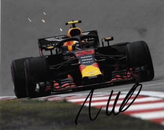 Autographed Red Bull Driver Max Verstappen Signed 8x10 Photo 2018 3