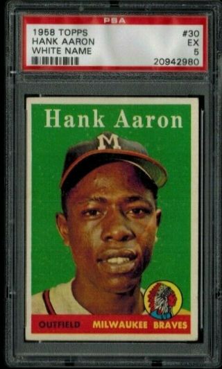 1958 Topps Hank Aaron 30 Psa 5 Ex