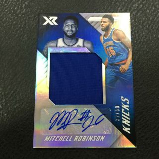 Ae 2018 - 19 Panini Chronicles Xr Game Jersey Rc Auto Mitchell Robinson 32/50