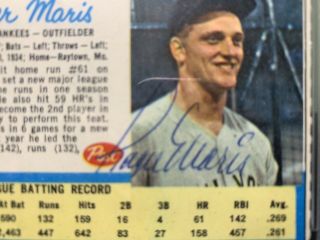Roger Maris 1962 Post Cereal Auto Card Autograph Signature Yankees PSA/DNA 2