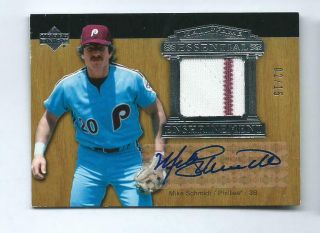 2005 Ud Hall Of Fame /15 Mike Schmidt Auto Jersey W/ Pinstripe