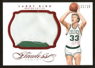 2013 - 14 Flawless Ruby Larry Bird Boston Celtics Hof Gu Patch 11/15