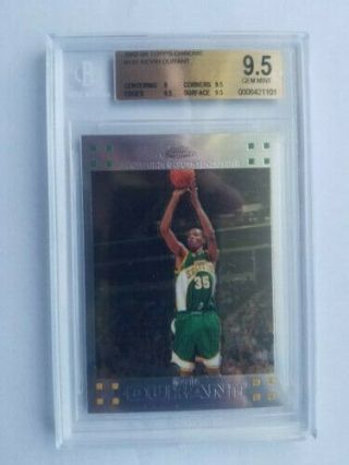 Kevin Durant 2007 Topps Chrome Rookie Bgs 9.  5