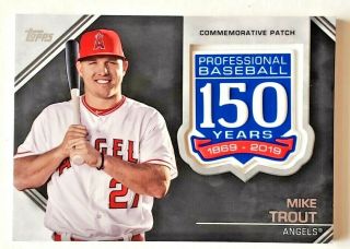 2019 Topps Mike Trout 150 Anniversary Commemorative Patch Amp - Mt Angels