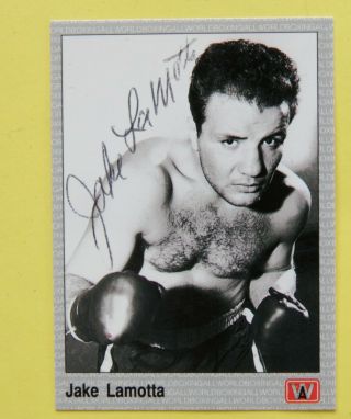 Boxing: Jake Lamotta Autographed Trading Card